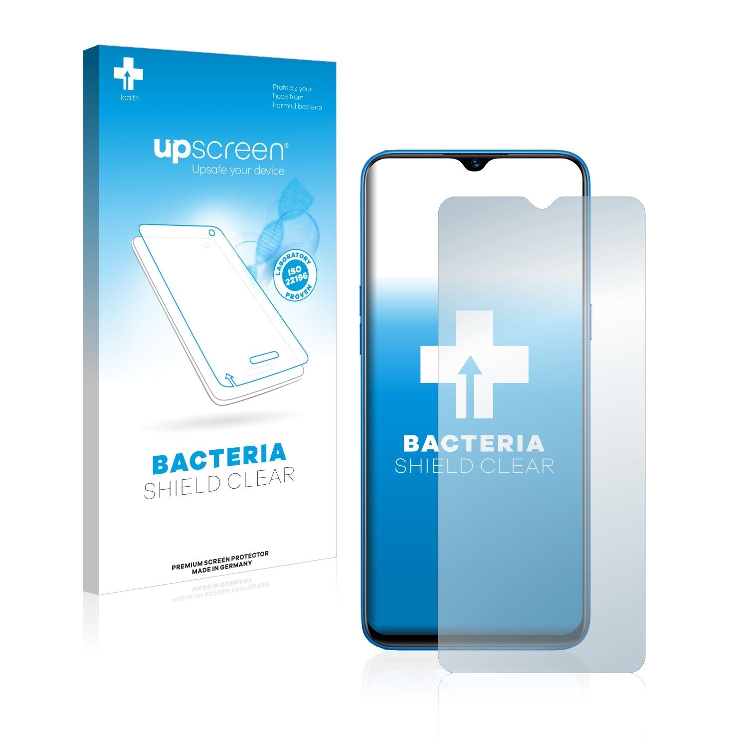 upscreen Schutzfolie für realme 5i, Displayschutzfolie, Folie Premium klar antibakteriell