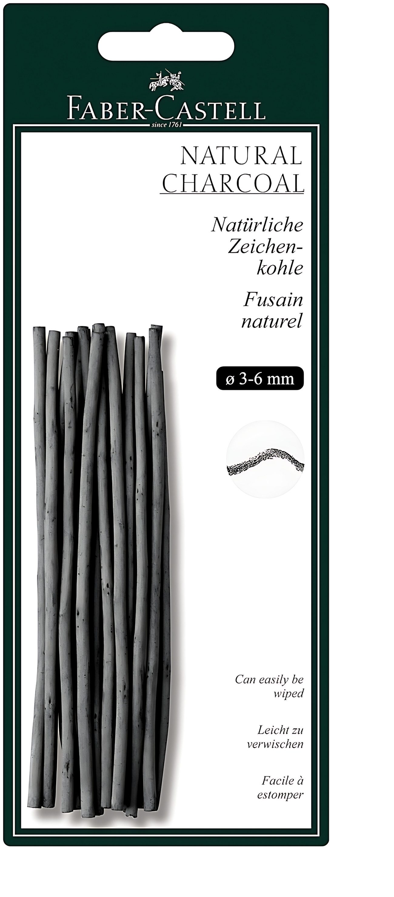 Faber-Castell Zeichenkohle Faber Castell Zeichenkohle natürlich Pitt 4 mm x130 mm