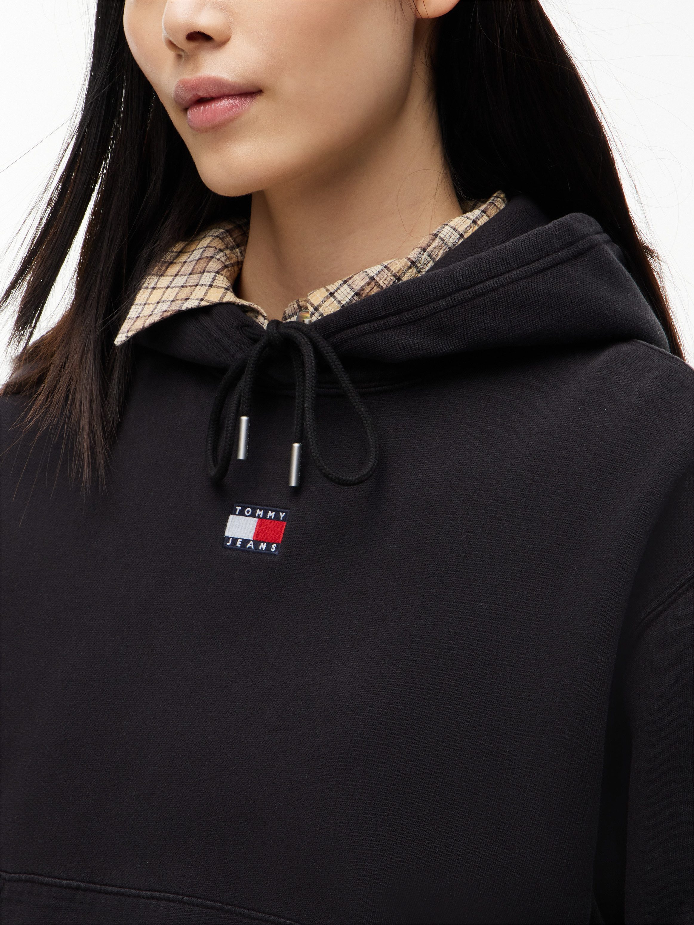 Tommy Jeans Kapuzensweatshirt TJW BADGE HOODIE EXT Baumwollmischung
