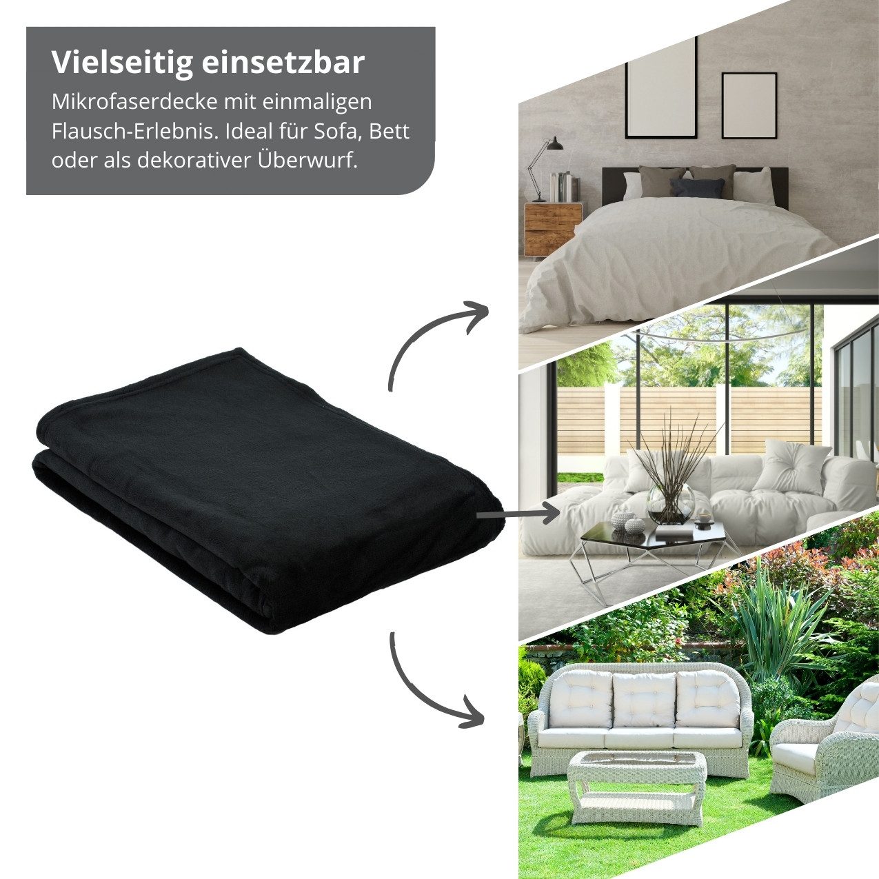 Wohndecke Kuscheldecke, liebling, einmaliges Flausch-Erlebnis, samtigweich, in 14 Unifarben, 3 Größen