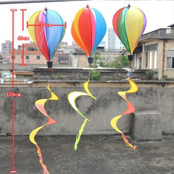 Lubgitsr Windspiel Windspiel - Micro Heißluftballon Regenbogen - wetterbeständig