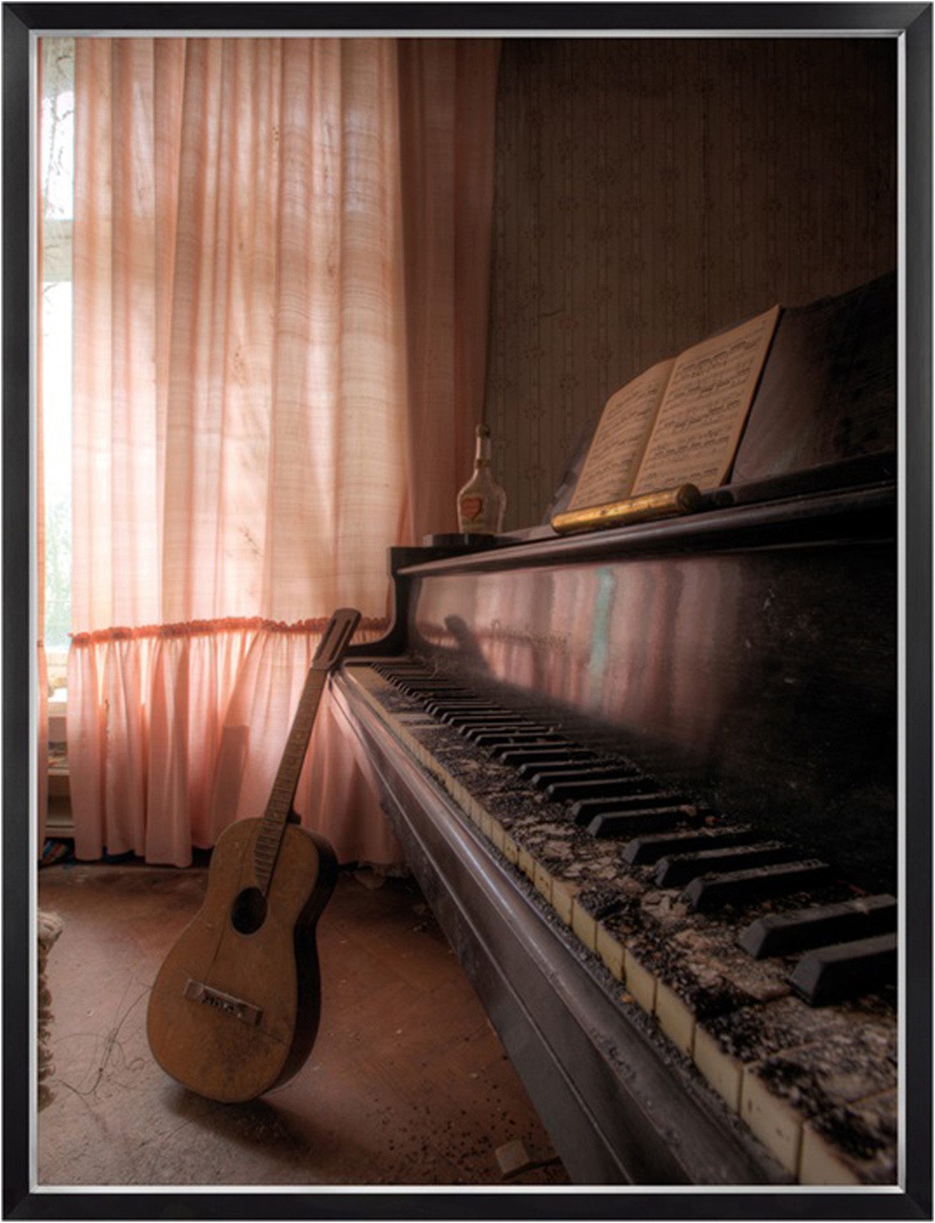 More2Home Wandbild MondiArt, PIANO ROOM, Rahmen schwarz, 24 x 30 cm