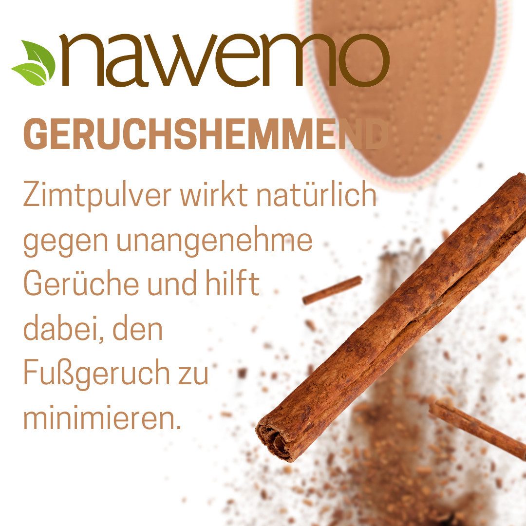 Nawemo Einlegesohlen Zimtsohlen Nawemo "braun", normale Passform, 1 Paar, reduzieren die Schweißbildung, neutralisieren unangenehme Gerüche