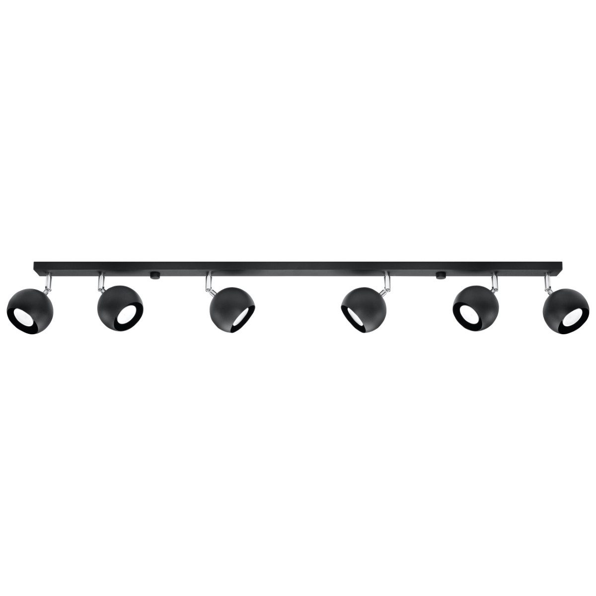 SOLLUX lighting Deckenleuchte Deckenleuchte Oculare 6L Schwarz, Nicht enthalten