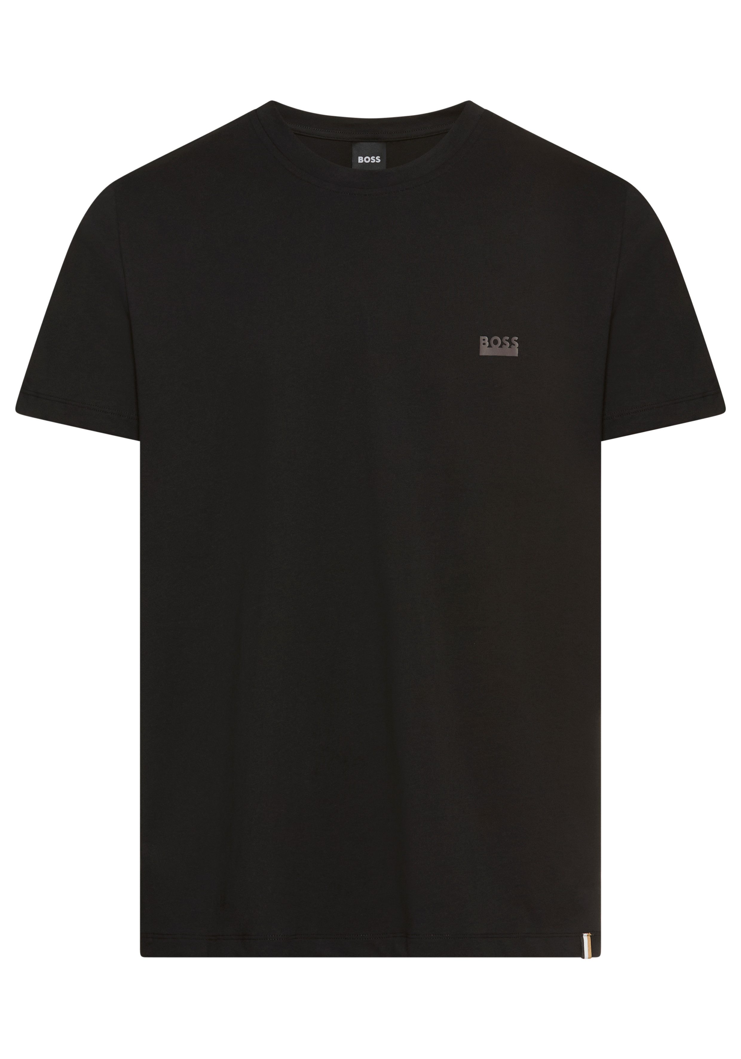 BOSS T-Shirt Rundhals, Jersey, kleines Logo, regular fit
