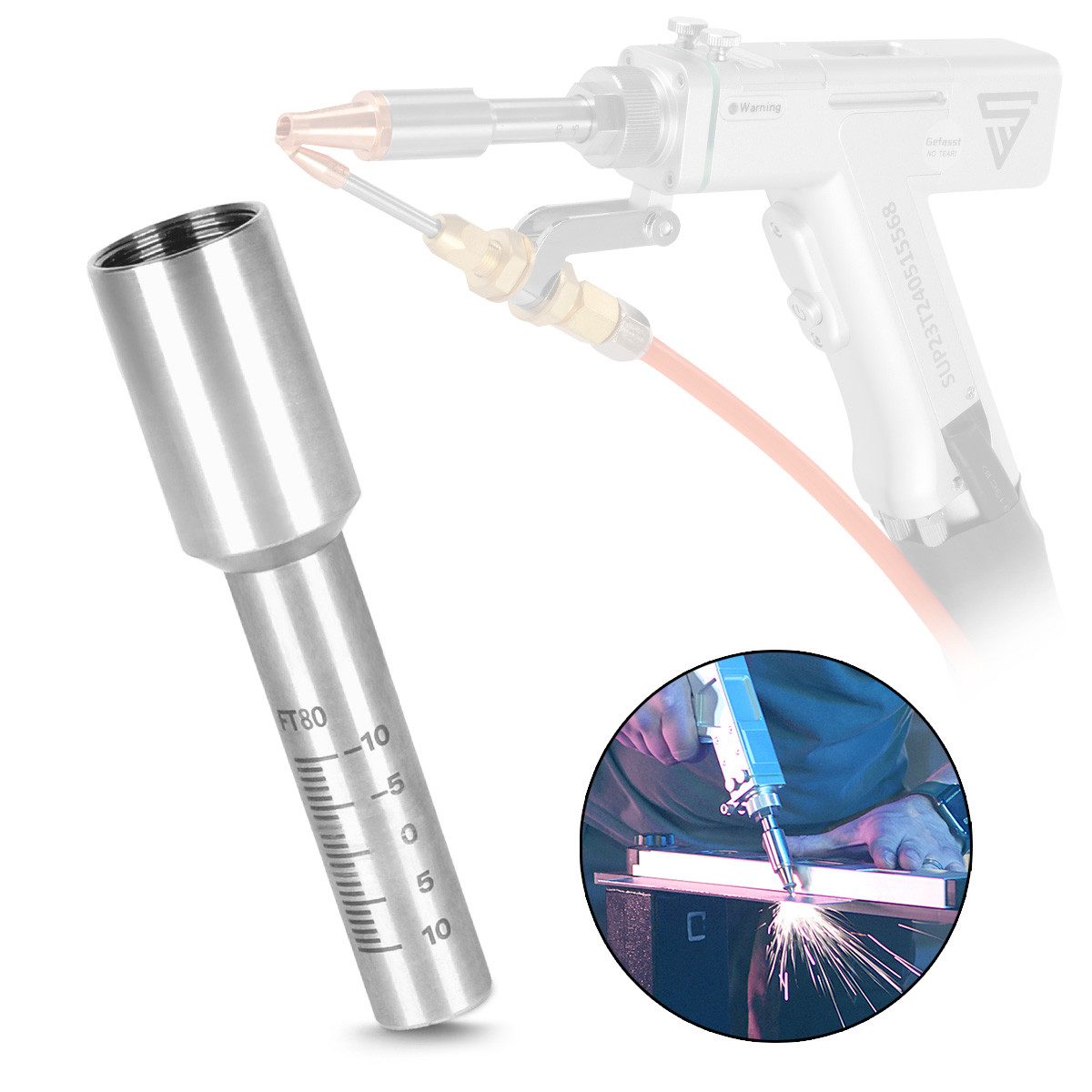 STAHLWERK Elektrowerkzeug-Set Düsenträger FT 80 Laserschweißgerät Fokusrohr Laserschweißpistole