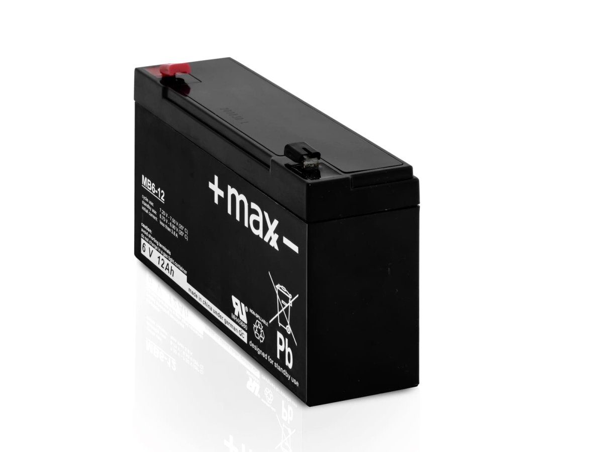 +maxx- AGM 12Ah 6V wartungsfrei Bleiakkus Batterie Kinderfahrzeug MB6-12