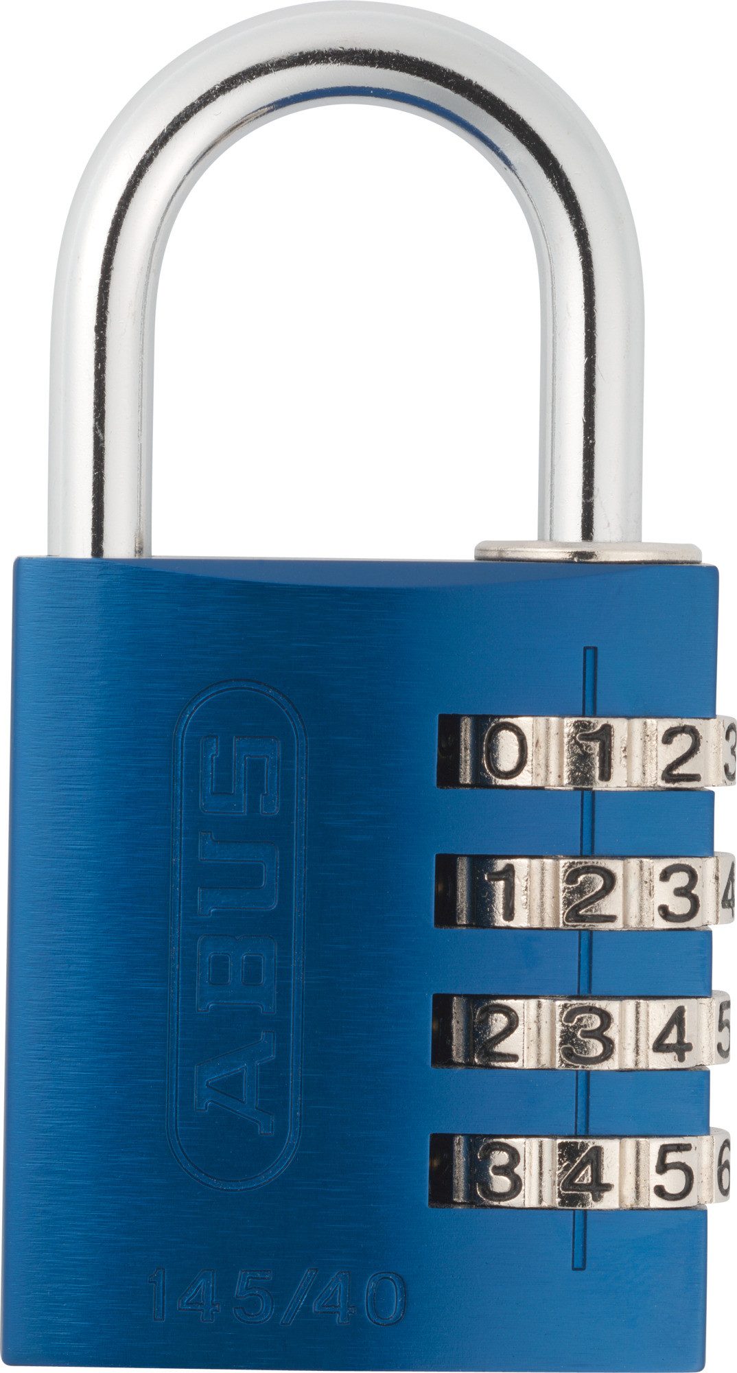 ABUS Vorhängeschloss Zahlenschloss 145/40 in blau, Sicherheitsklasse 4, Komfortable Bedienung ohne Schlüssel, geringes Gewicht