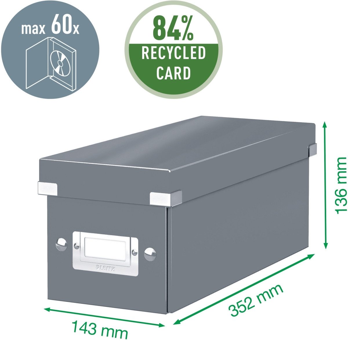 LEITZ Aufbewahrungsbox Ablagebox Click & Store CD rot günstig online kaufen