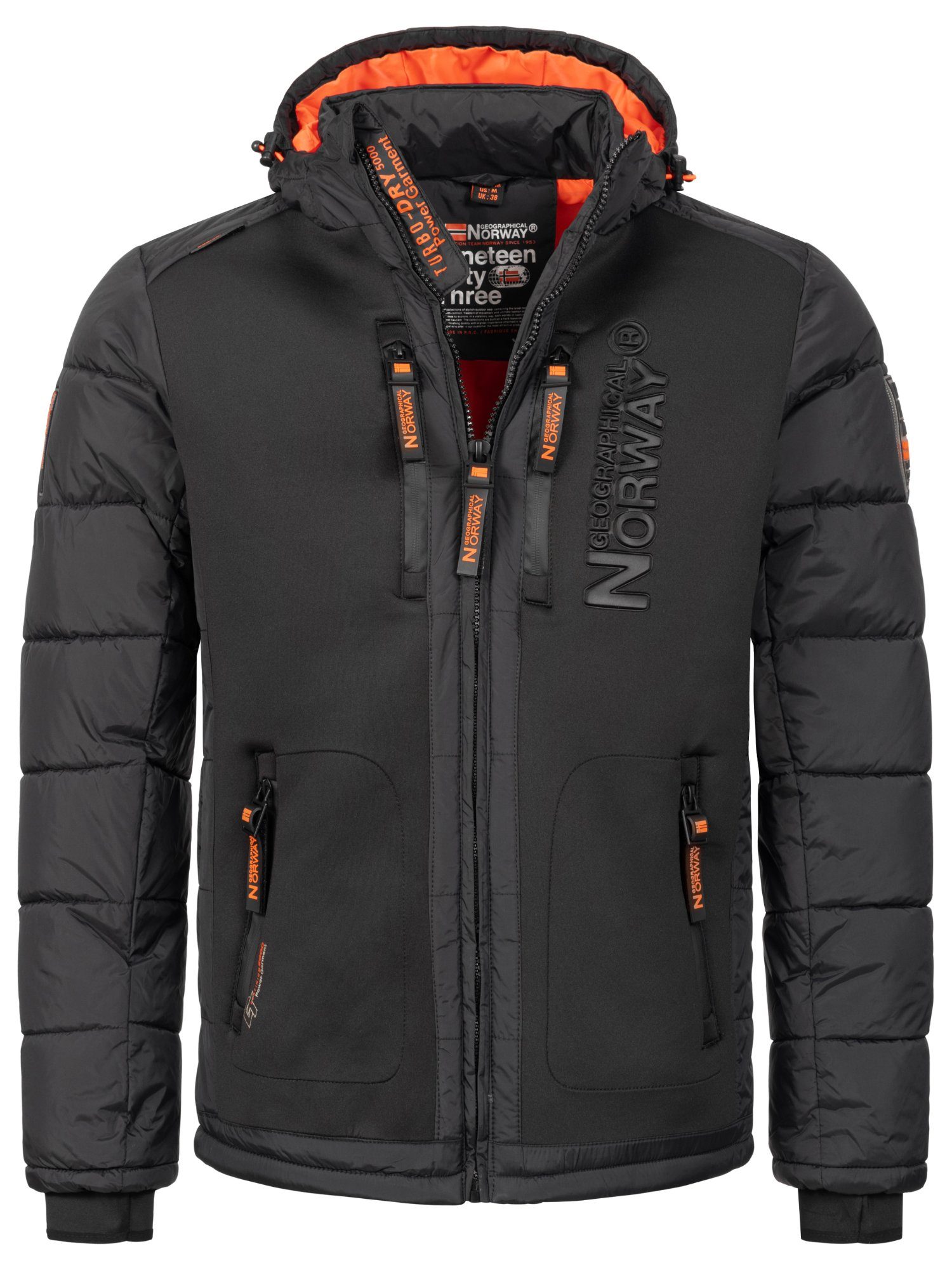 Geographical Norway Winterjacke Herren Winterjacke Outdoorjacke mit Kapuze