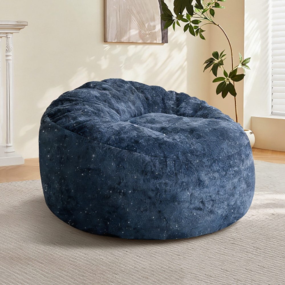 OKWISH Sofa Sitzsack, Einzelsofa, Wohnzimmer Sofa, mit gebogener hoher Rückenlehne, körperanpassende Kontur für intensiven Komfort