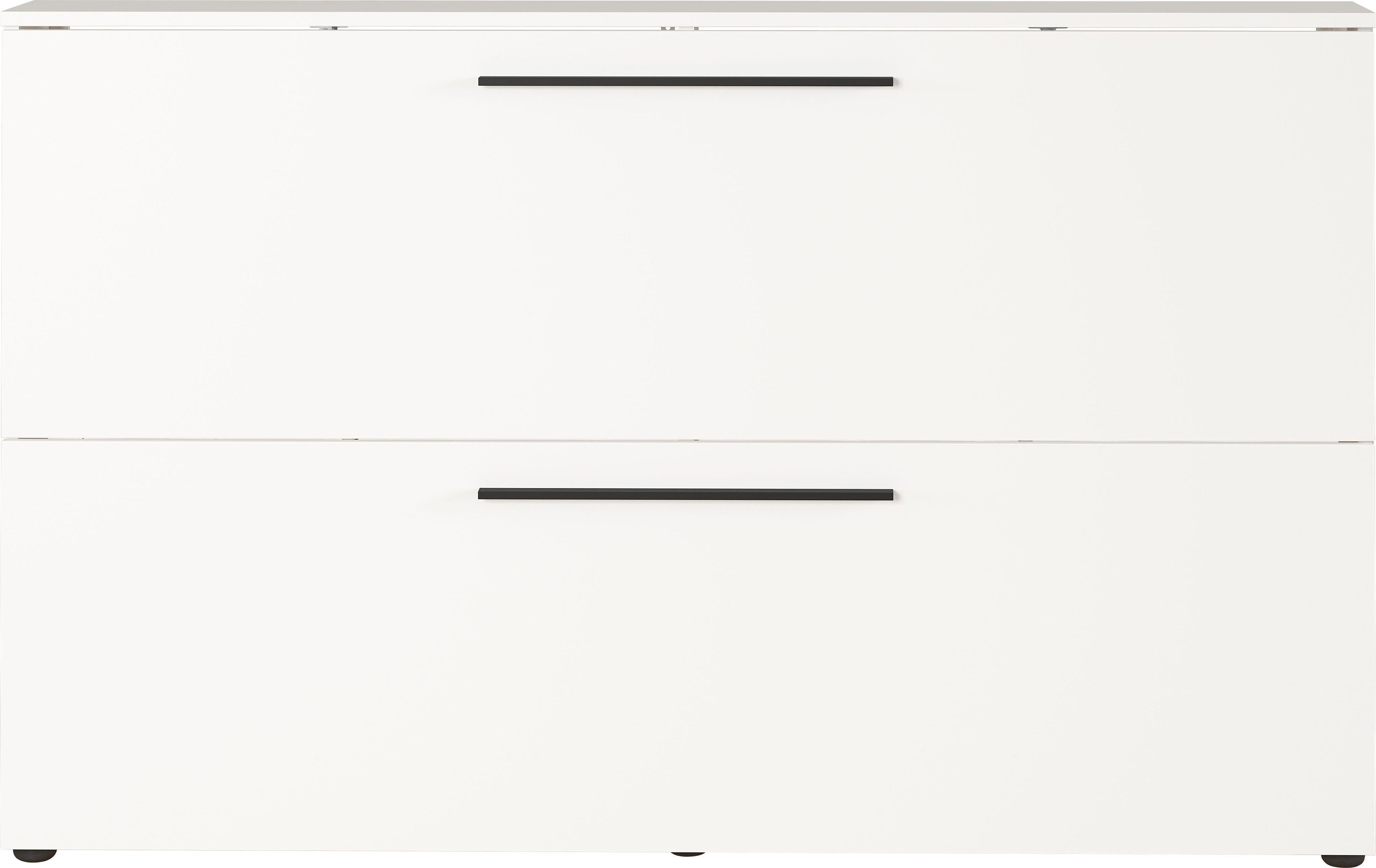 GERMANIA Schuhschrank Utah Schuhschrank in 2 Breiten, mit 2 oder 3 Klappen Tiefe: 19cm, ideal für schmale Flure, Metallschuhkörbe,Made in Germany – Bild 2 von 5