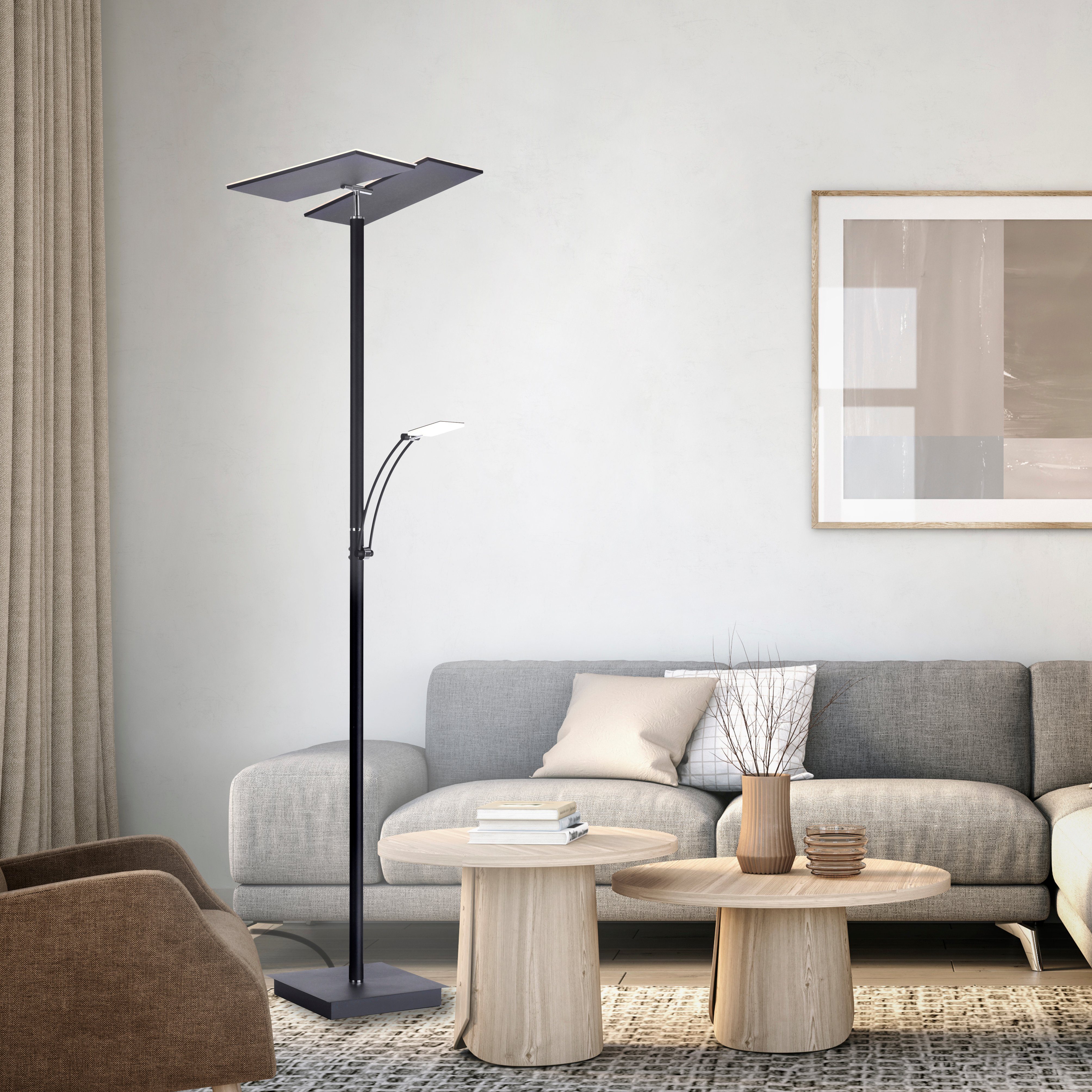 Paul Neuhaus Stehlampe ARTUR, LED fest integriert, warmweiß - kaltweiß, LED günstig online kaufen