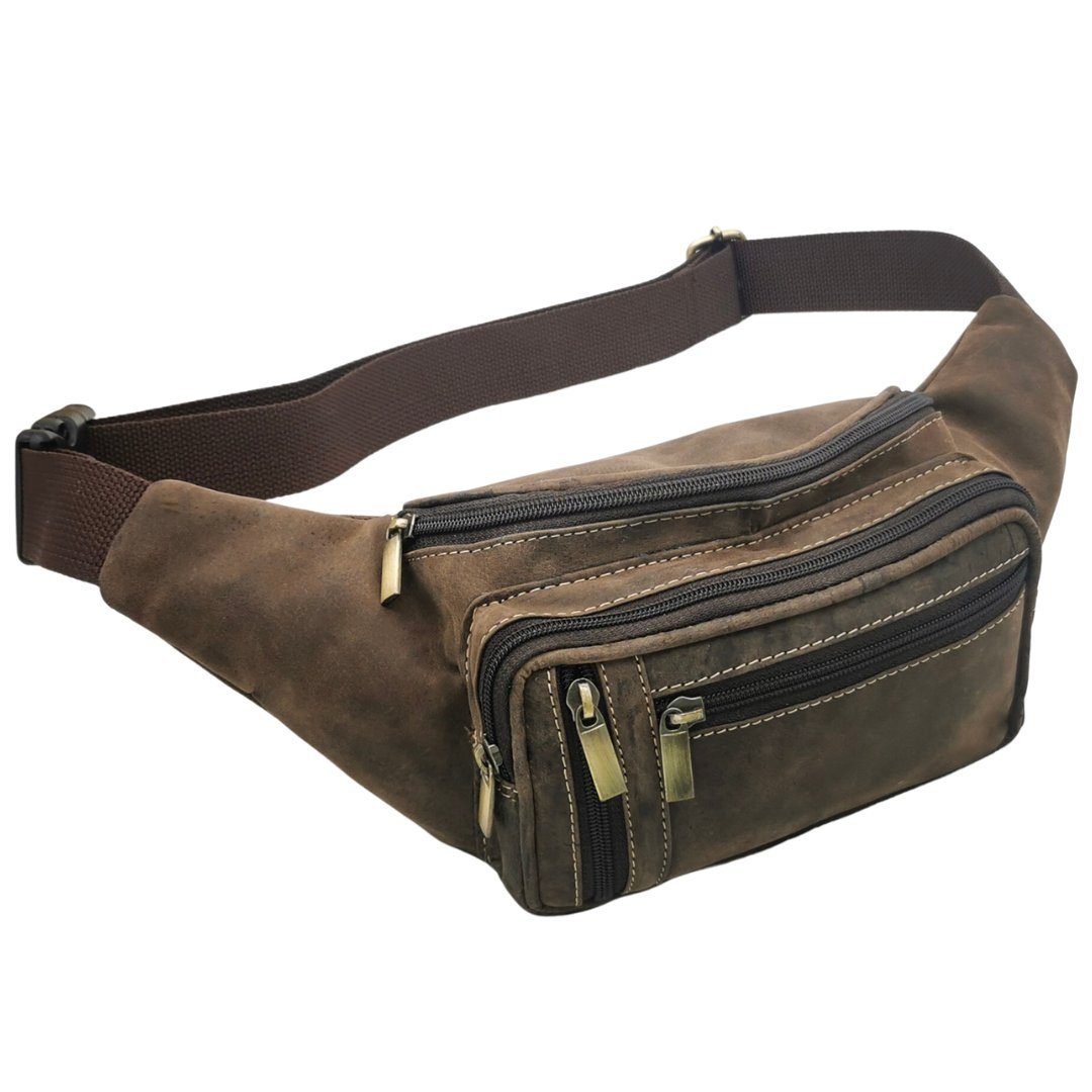 Bauchtasche Büffelleder Gürteltasche Nature groß