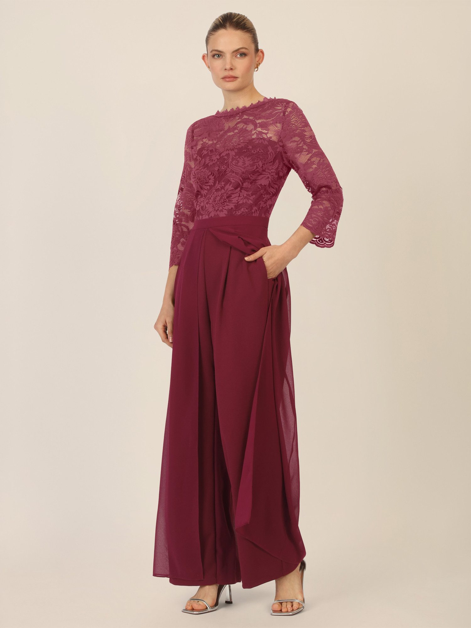 Apart Jumpsuit mit Spitzentop und weitem günstig online kaufen
