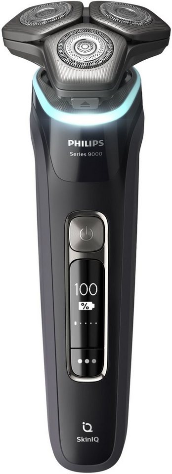 Philips Elektrorasierer Series 9000 S9986/55, Reinigungsstation, mit Skin  IQ Technologie, inkl. Reinigungsstation, Ladestand und Etui