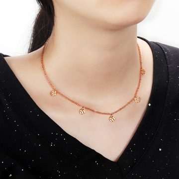 Kim Johanson Kette mit Anhänger Moon mit Kreisen (1-tlg), mit 5 Plättchen aus Edelstahl