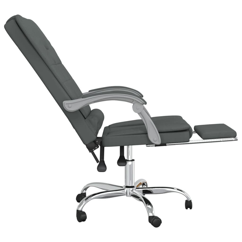 furnicato Bürostuhl mit Massagefunktion (1 St) Dunkelgrau Stoff