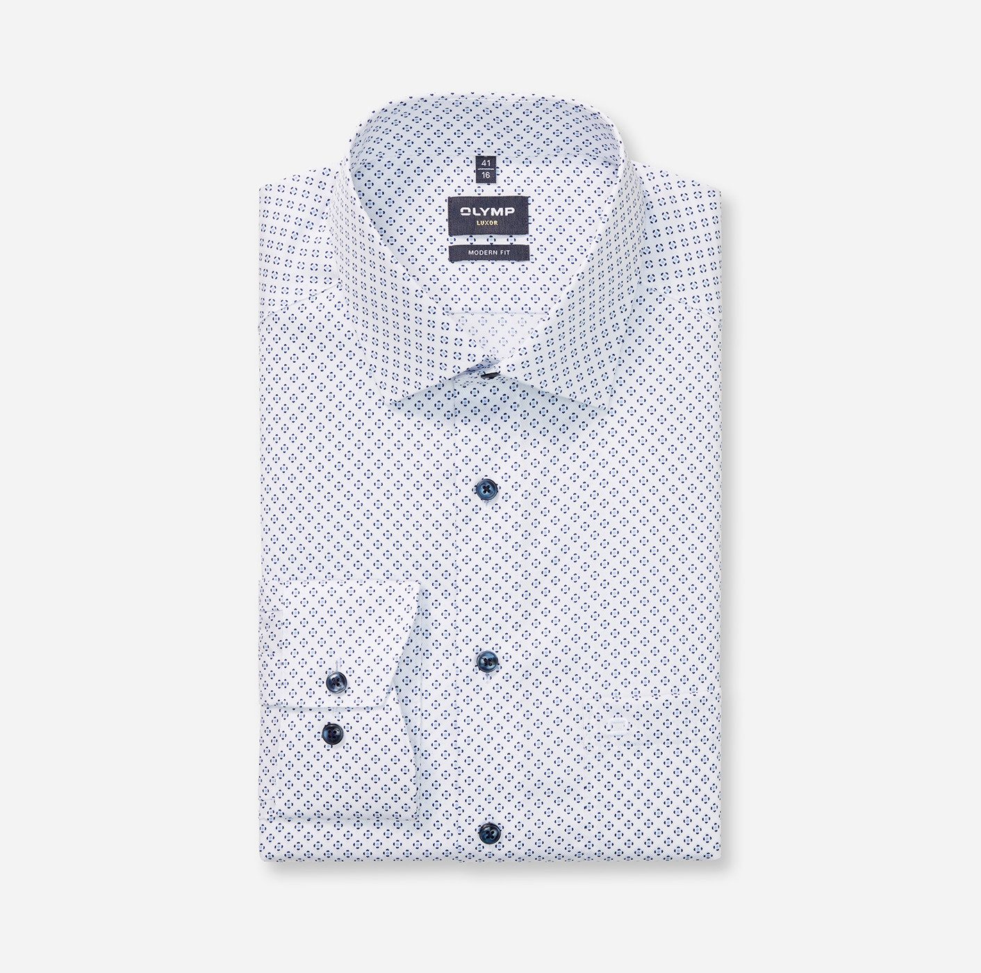 OLYMP Langarmhemd Luxor modern fit modern fit, Businesshemd, gemustert, New günstig online kaufen