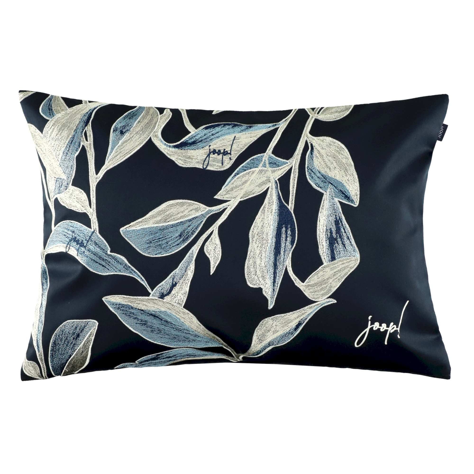 JOOP! Kissenhülle FLORA Zierkissenhülle, (1 Stück), 40 x 60 cm in Blau