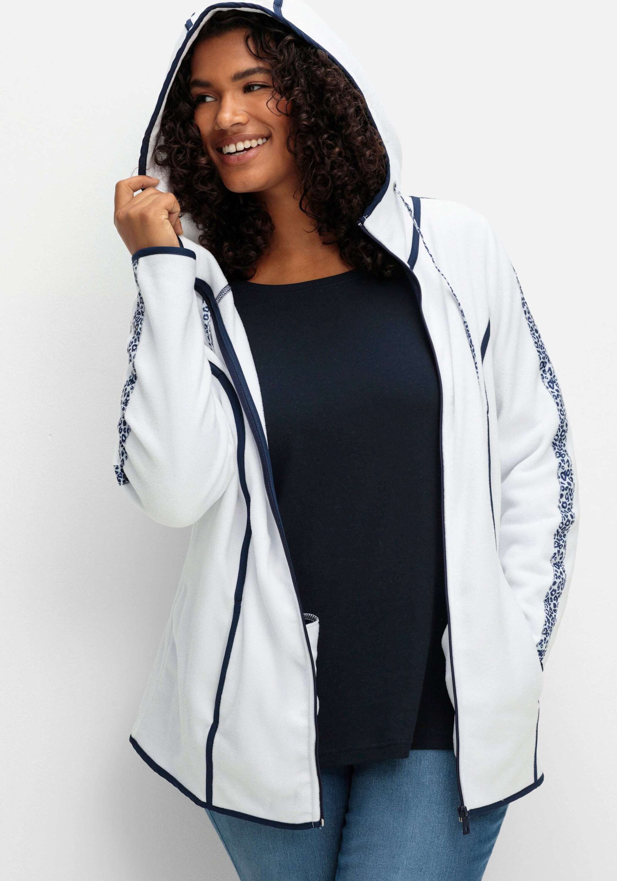 Sieh an! Fleecejacke Fleece-Jacke Langarm