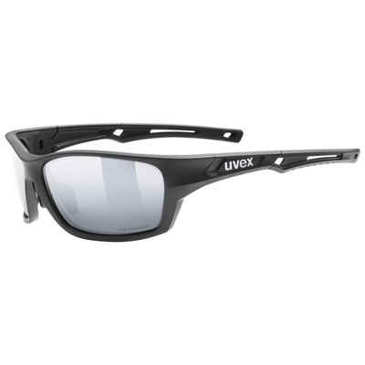 Uvex Sportbrille, (1-St), uvex Unisex – Erwachsene, sportstyle 232 P Sportbrille polarisiert black mat/silver