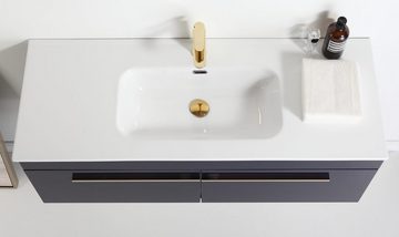 Faizee Möbel Badmöbel-Set Badmöbel set, Königsblau komplett 5TLG 90 cm- 120 cm, (Komplett-Set, 5-St), Badmöbel set 90cm-120cm komplett LED-Spiegel mit Touch-Funktion