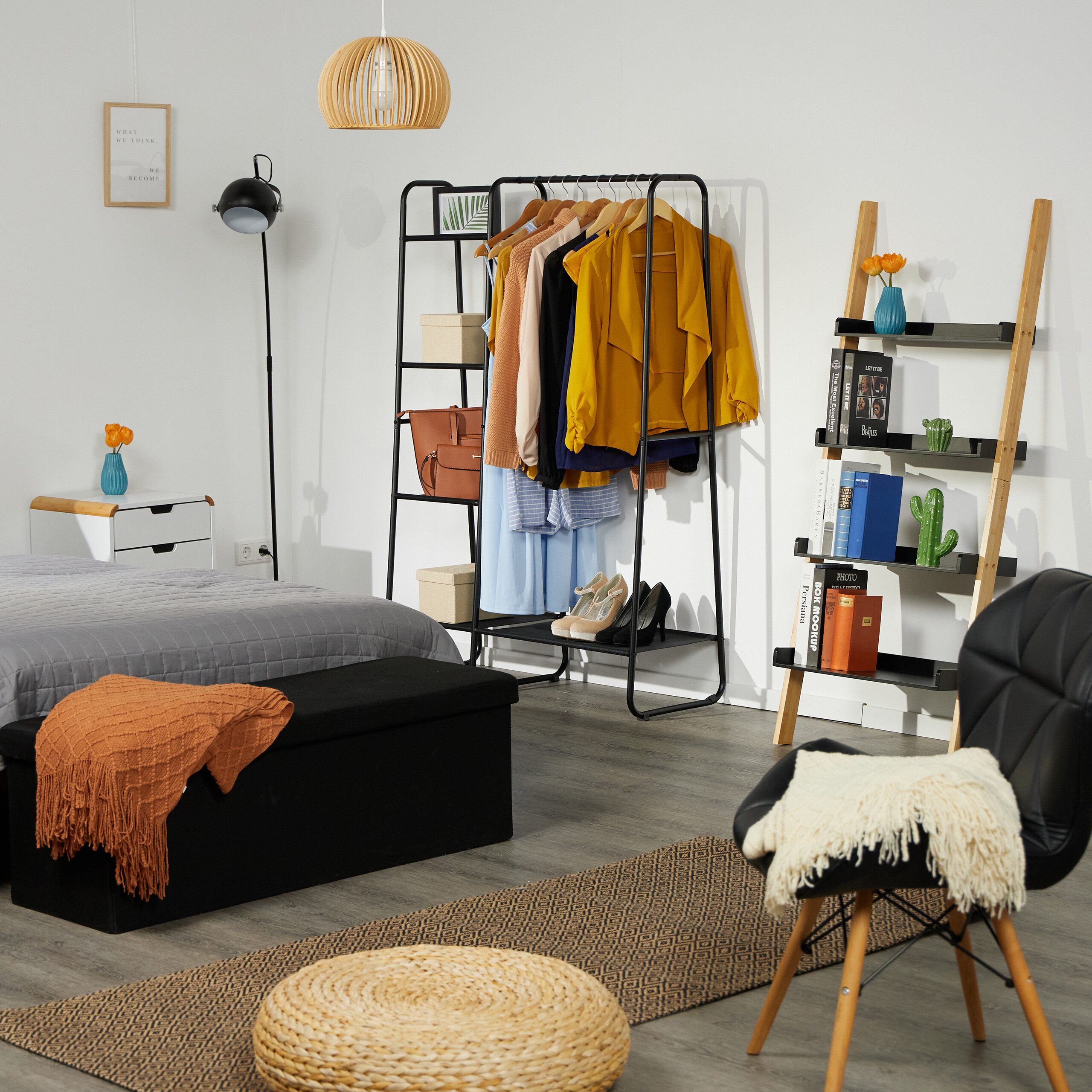 relaxdays Kleiderständer mit 5 Ablage günstig online kaufen