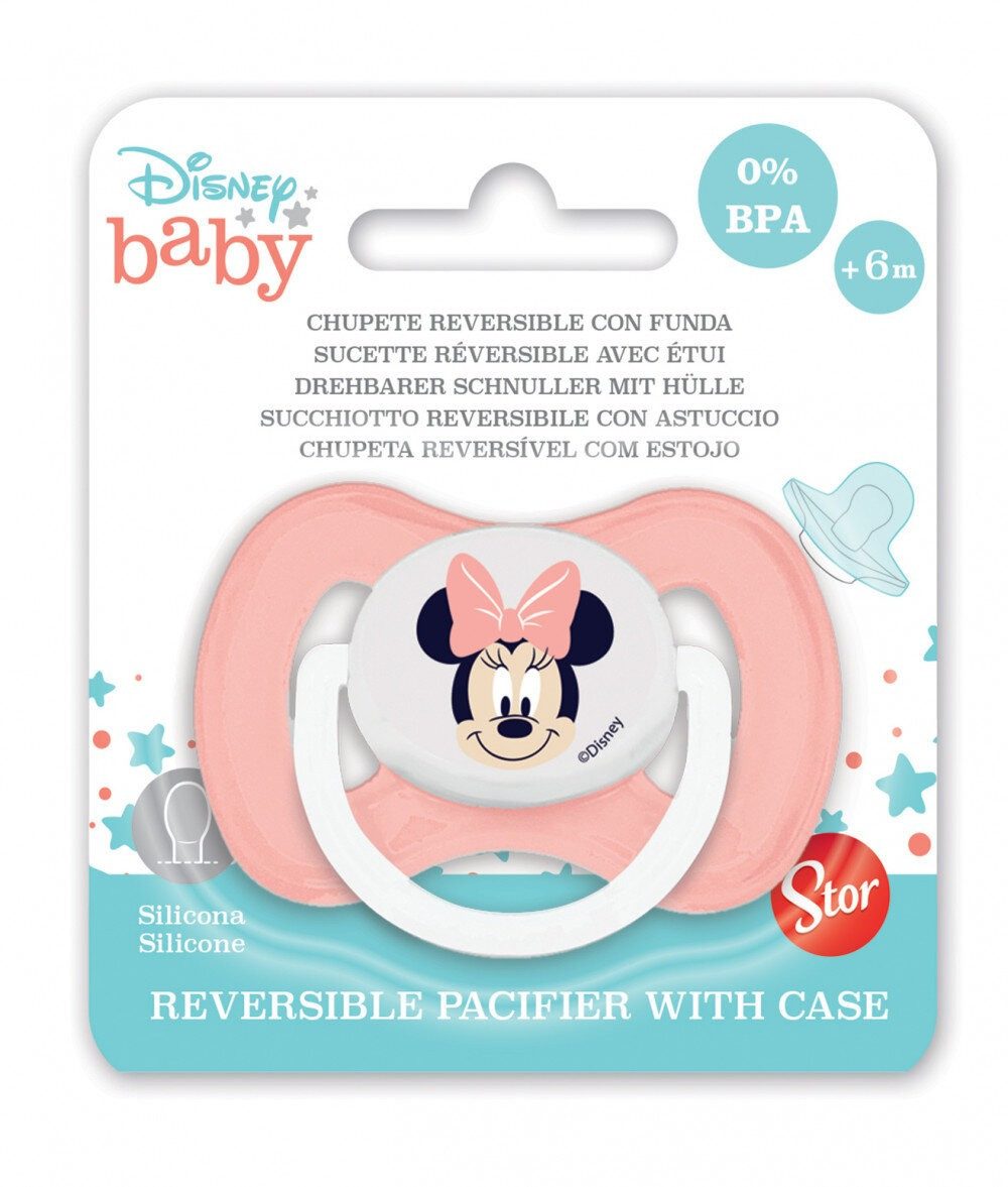 Javoli.com Schnuller Disney Minnie Wendbarer Baby Schnuller mit Hülle