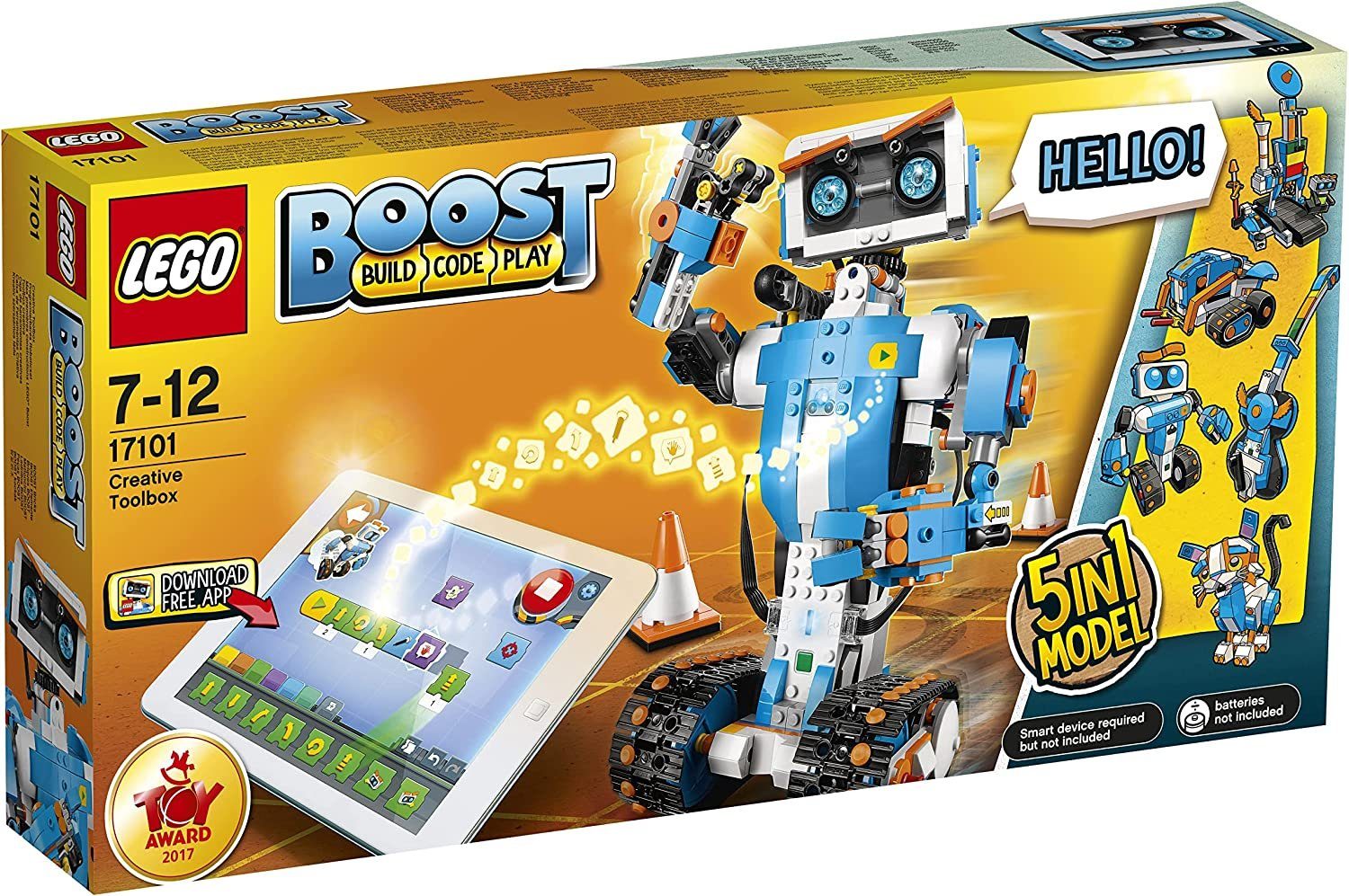 17101 St) Boost Roboticset, (847 Programmierbares LEGO® Spielbausteine