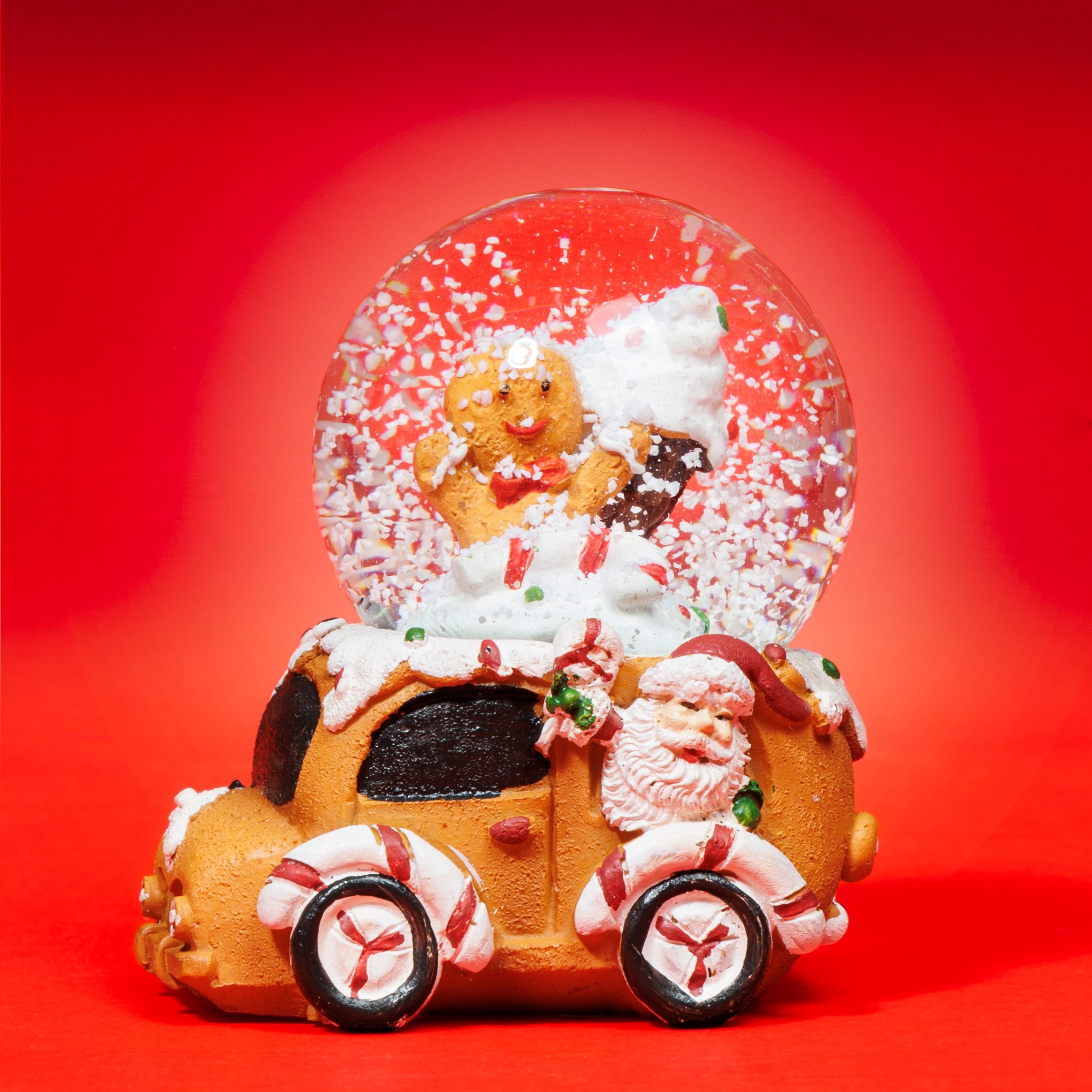 SIKORA Schneekugel SK39 Kleine Glas Schneekugel für Kinder Lebkuchen Auto D günstig online kaufen