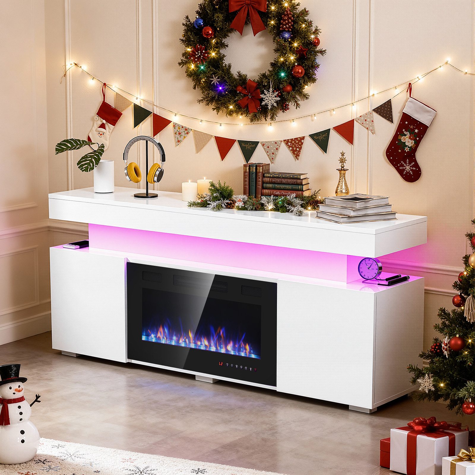 oyajia Elektrokamin Elektrokamin mit TV Schrank, Heizung, 3D-Flammeneffekt, günstig online kaufen