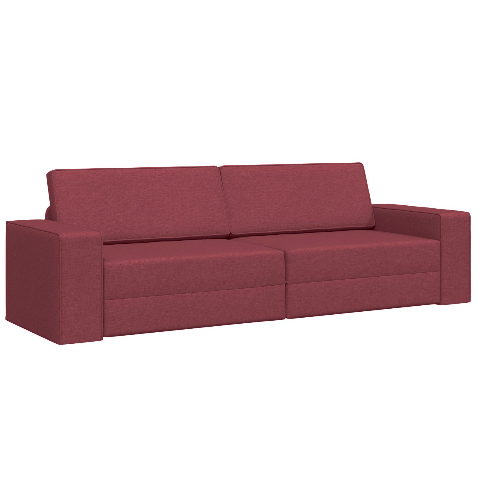 vidaXL Sofa Futon-Sofa-Bett 2-in-1 Burgunderrot 245x150x60.5 günstig online kaufen
