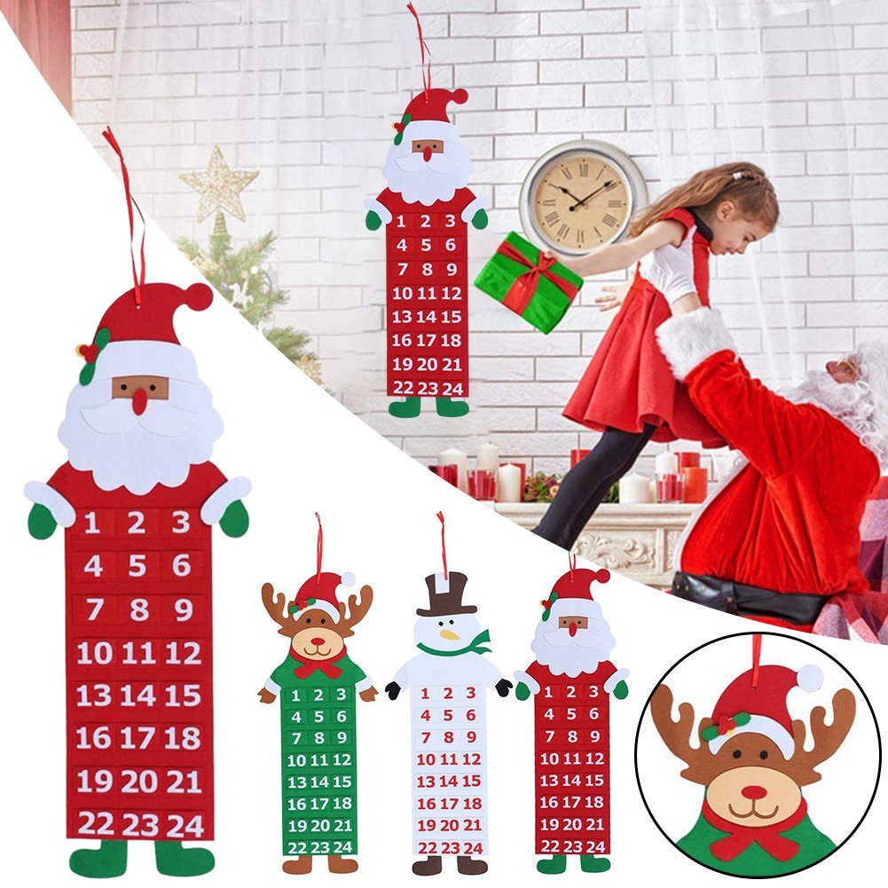 Christbaumschmuck deer Niedlicher, Rehkitzförmiger Weihnachts-Taschenkalender, Modischer Blusmart