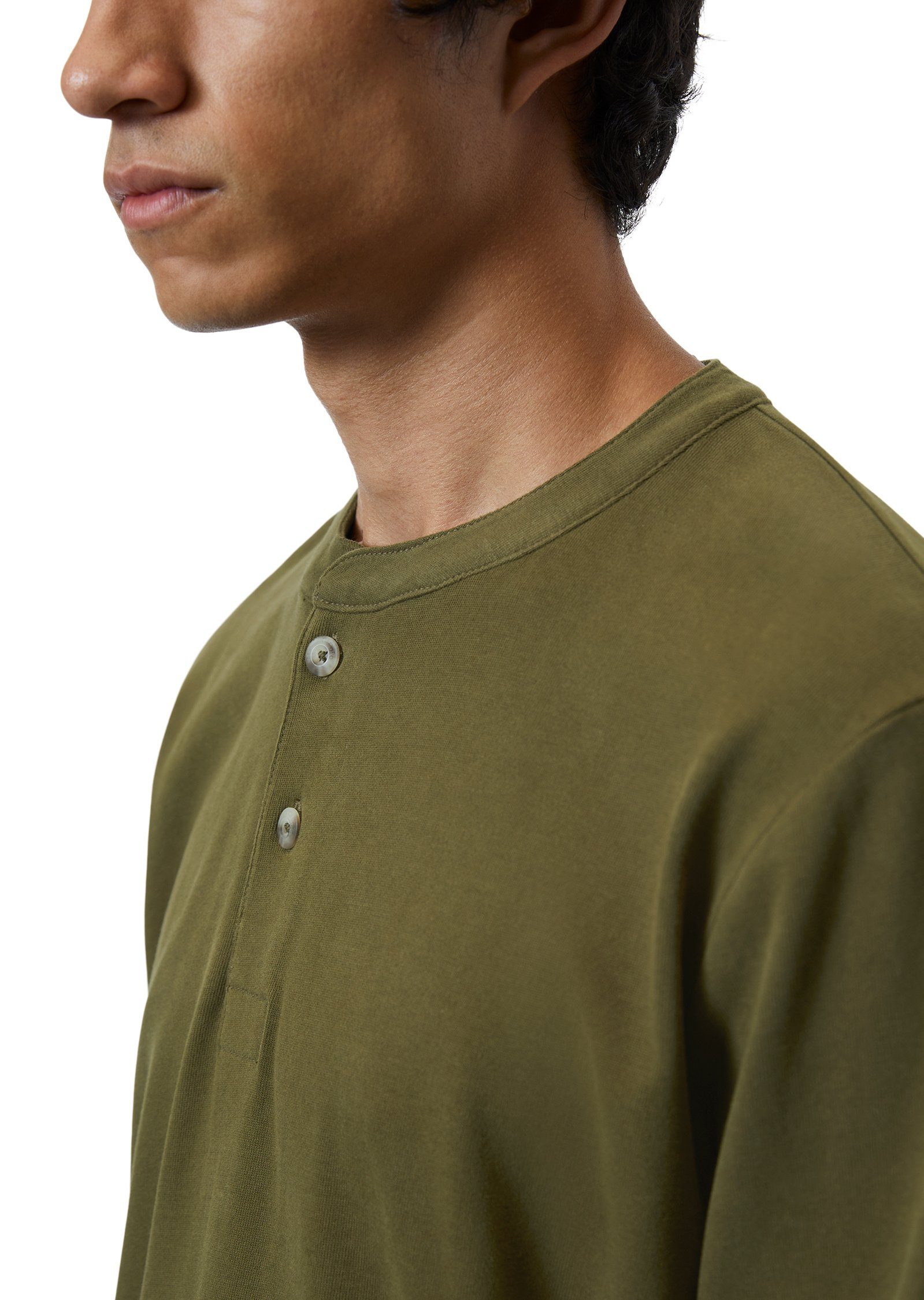 Marc Langarmshirt aus O'Polo Heavy-Jersey softem grün