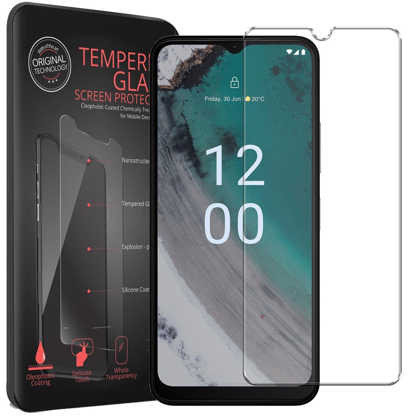 CoolGadget Schutzfolie Panzerfolie für Nokia C32, (9H Härtegrad, 2x Schutzglas, 1xReinigungset), Displayfolie Panzer Schutzfolie 2 Stück für Nokia C32 Glas Folie