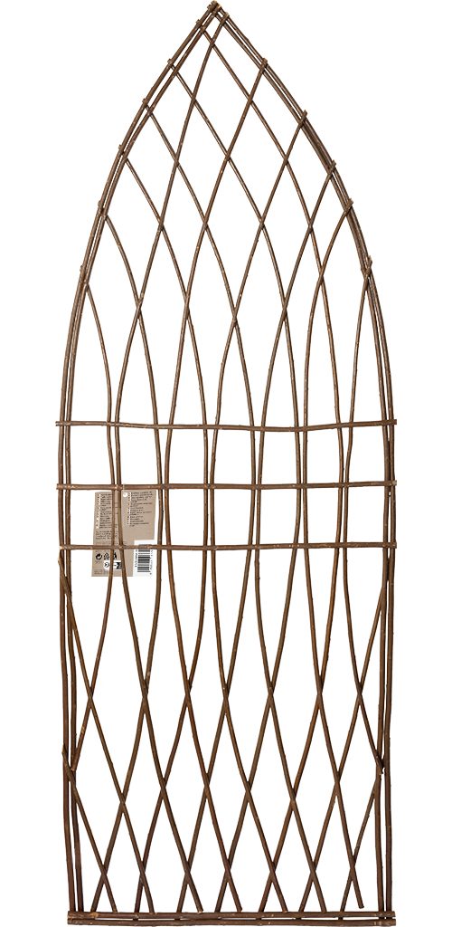 Windhager Rankgitter aus Weide, Rankhilfe für Kletterpflanze, Natürliche Rankhilfe, Natürliche Rankhilfe, 55x150cm, Spitzbogen