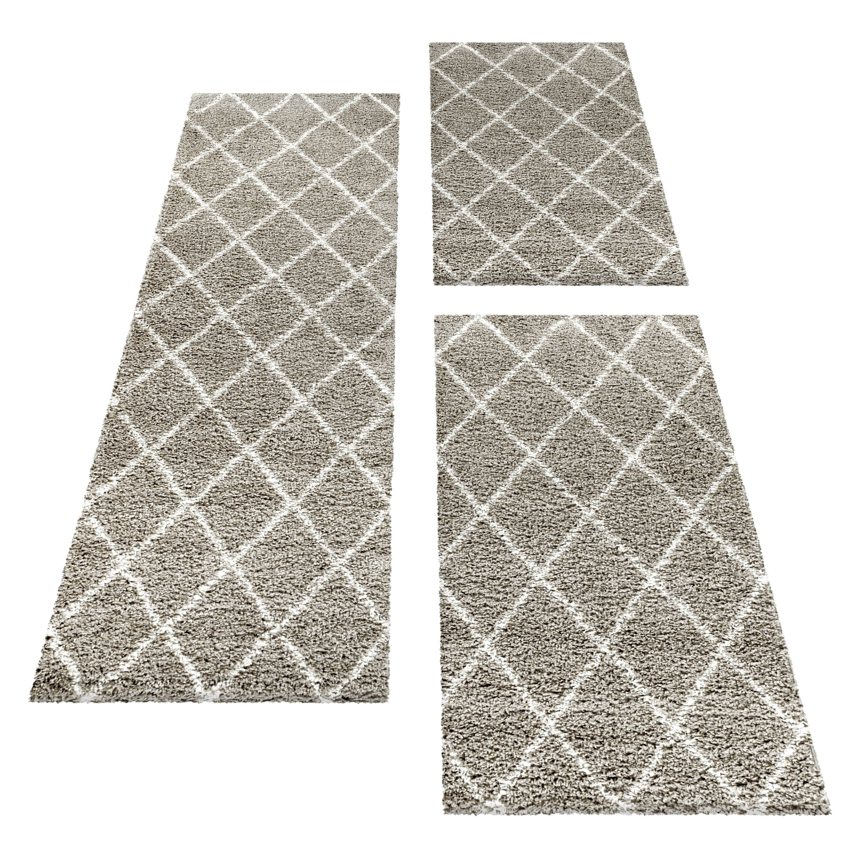 Carpettex Hochflor-Bettumrandung Geometrisch Design, Höhe 30 günstig online kaufen