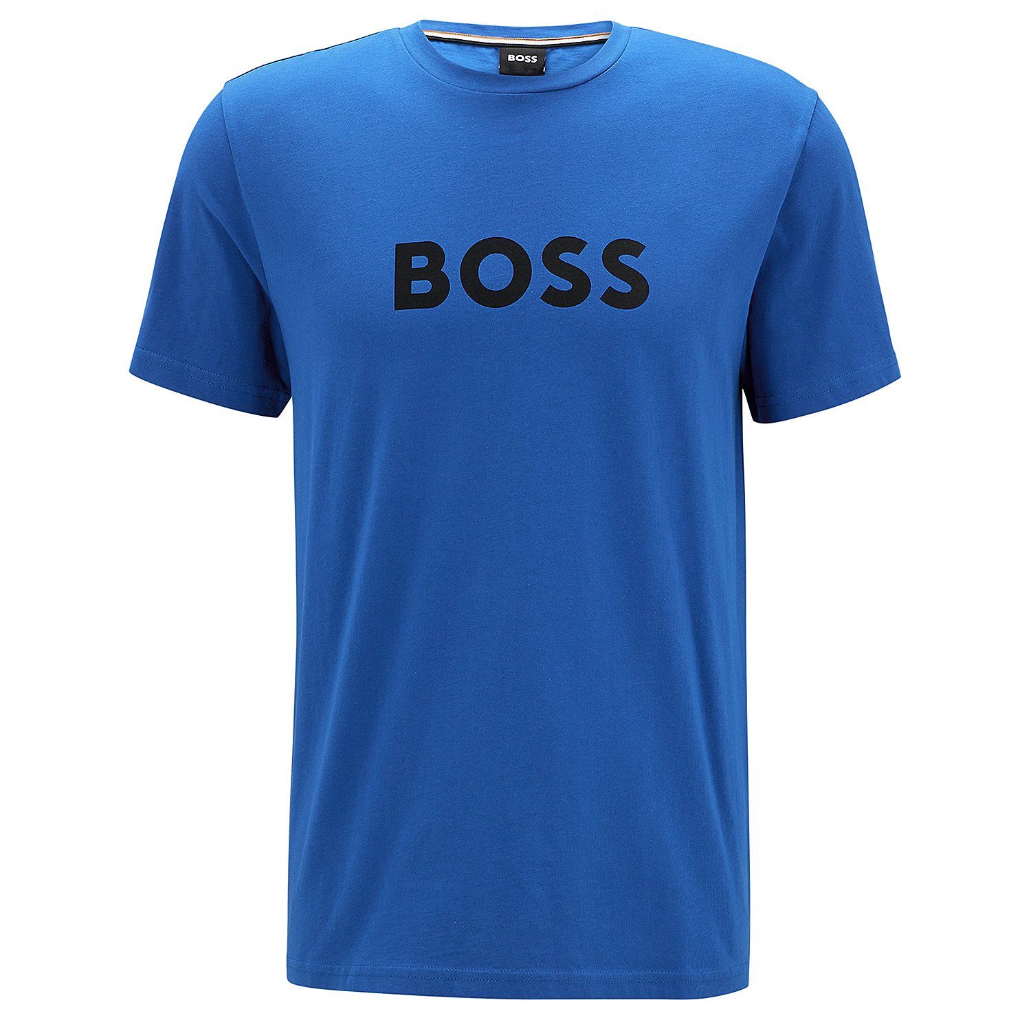 aus großem Shirt Logo-Print (429) Baumwolle Beach Blue reiner mit BOSS UV (1-tlg) Medium Herren Protection T-Shirt Sun