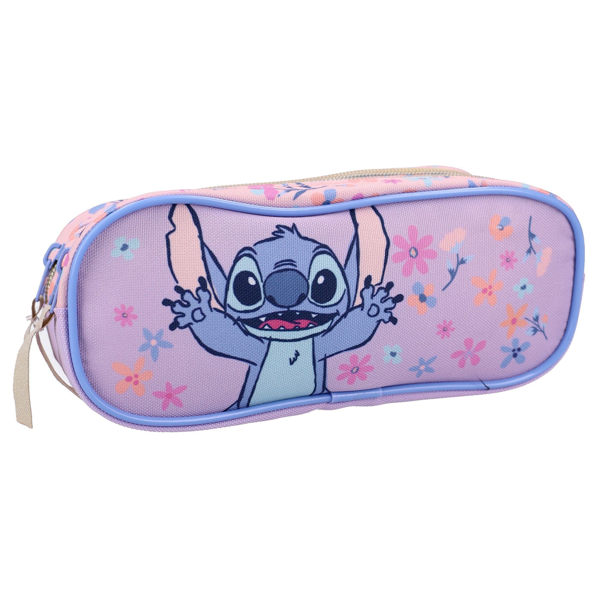 Disney Federmäppchen Stitch Federmäppchen Spring Smiles mit Doppelkammer