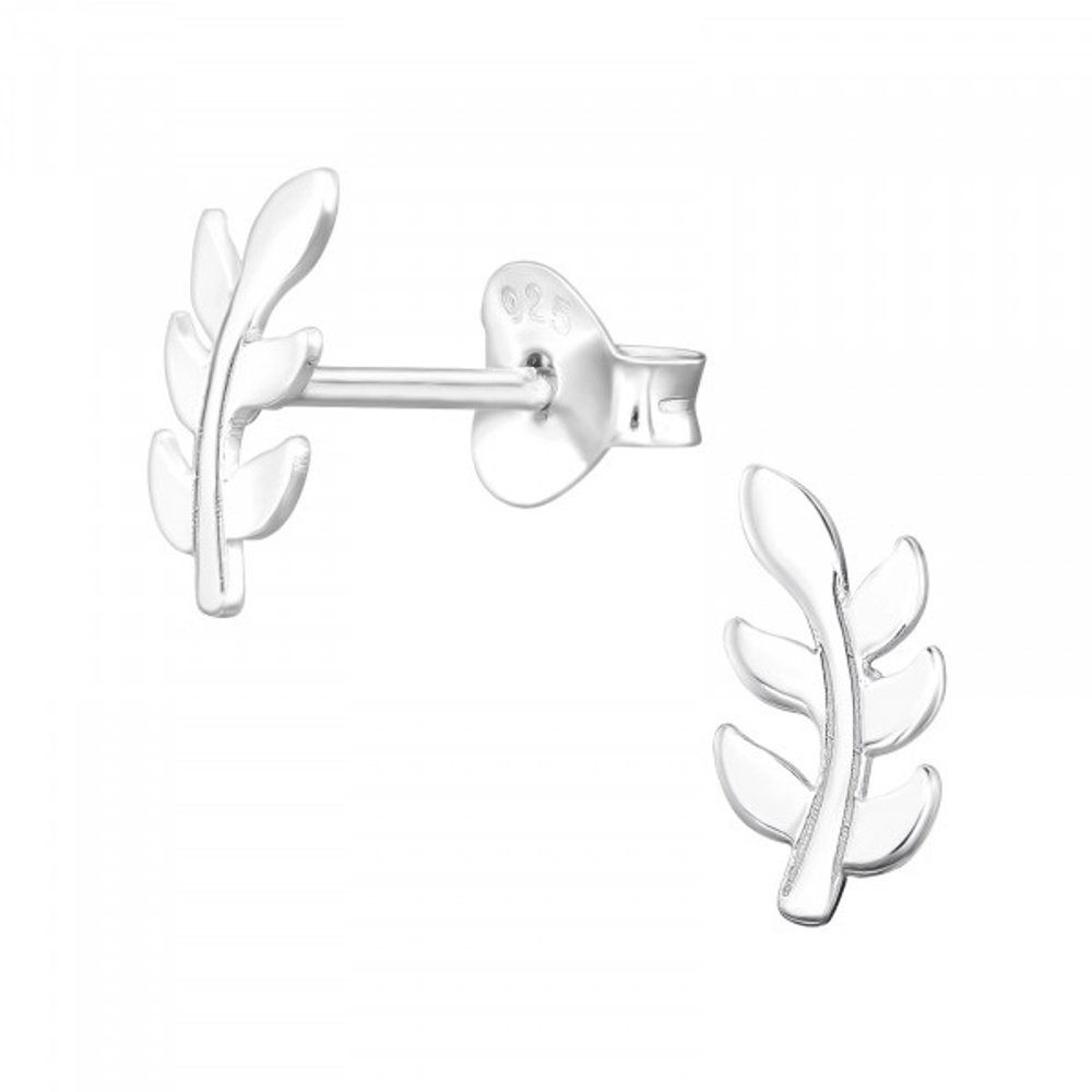 ALEXANDER YORK Paar Ohrstecker BLATT, 2-tlg., 925 Sterling Silber
