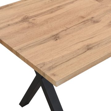 Flieks Esstisch (1-St), Esszimmertisch rechteckig Tisch, Schreibtisch, Bürotisch, 140*80*76 cm
