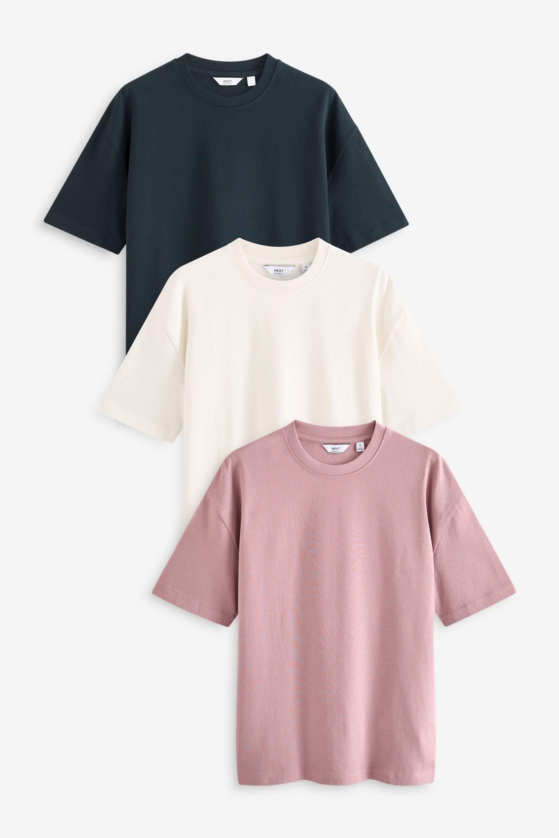 Next T-Shirt Schwere T-Shirts, 3er Pack günstig online kaufen