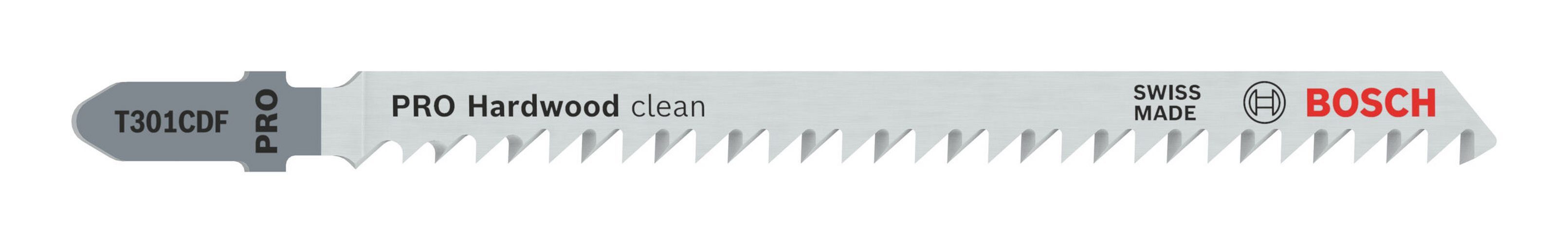 BOSCH Stichsägeblatt Pro Hardwood clean (5 Stück), T301CDF, 117 mm - 5er-Pack