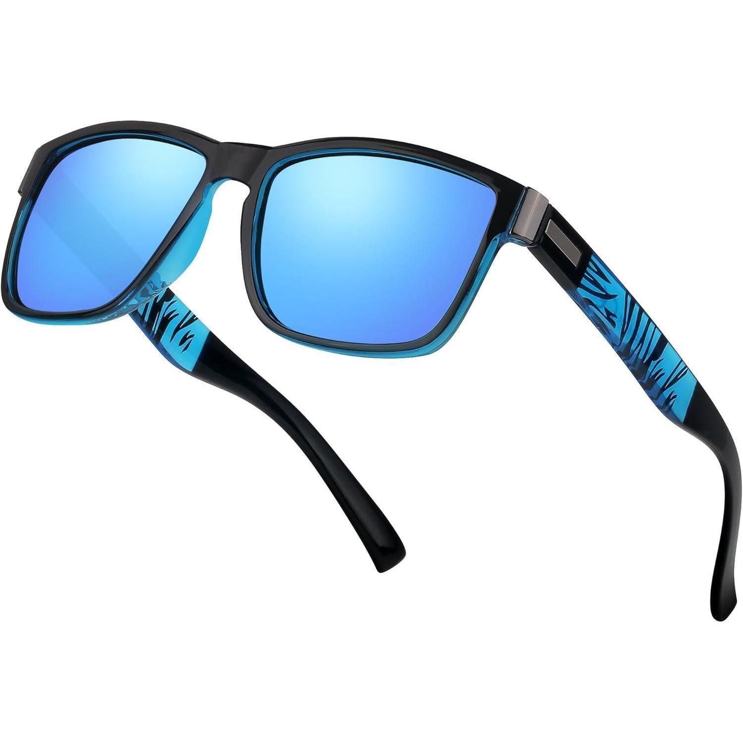 Sonnenbrille Sonnenbrille Herren polarisiert UV400 Angeln Autofahren Klassisch Blau