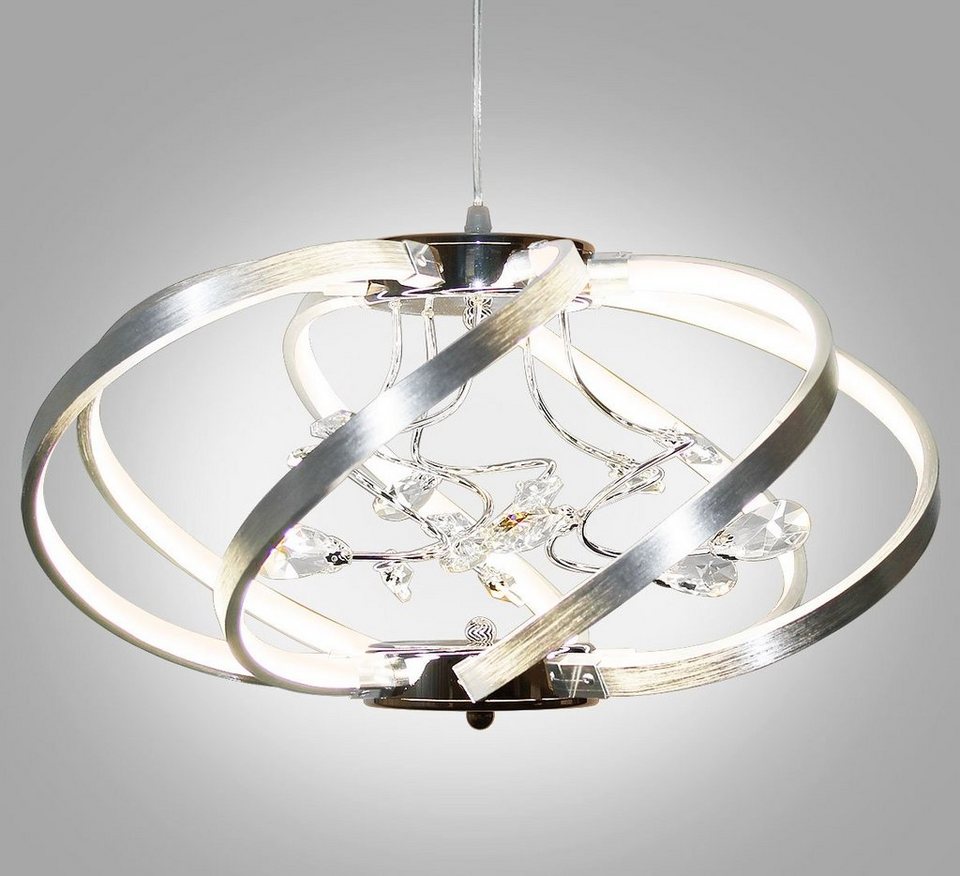 Luxus LED 24 Watt Hänge Lampe Kristall Flur Pendel Leuchte Fernbedienung DIMMER