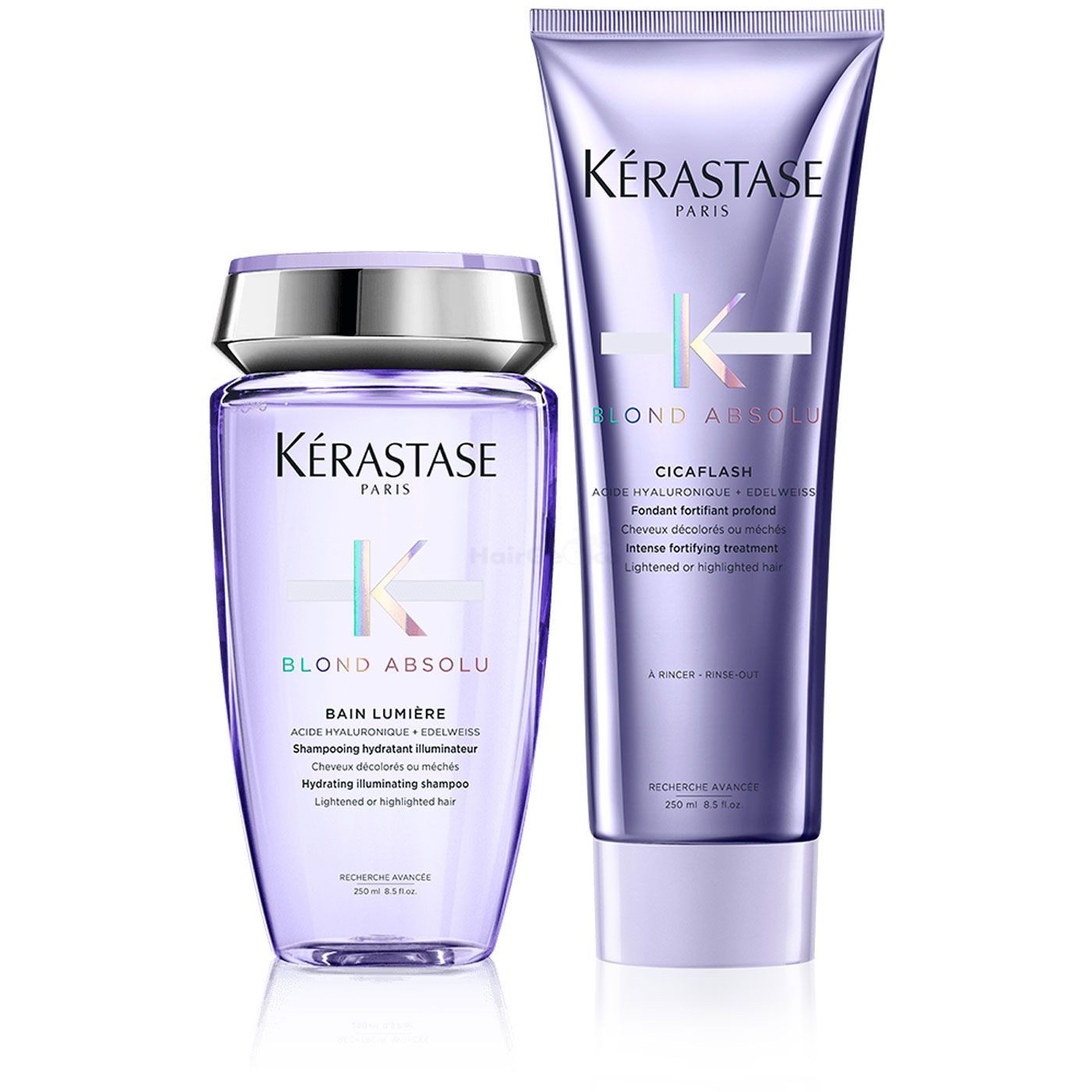 Kérastase Haarpflege-Set Blond Absolu Set - Bain Lumière Shampoo 250ml + Cicaflash 250ml, 2-tlg.