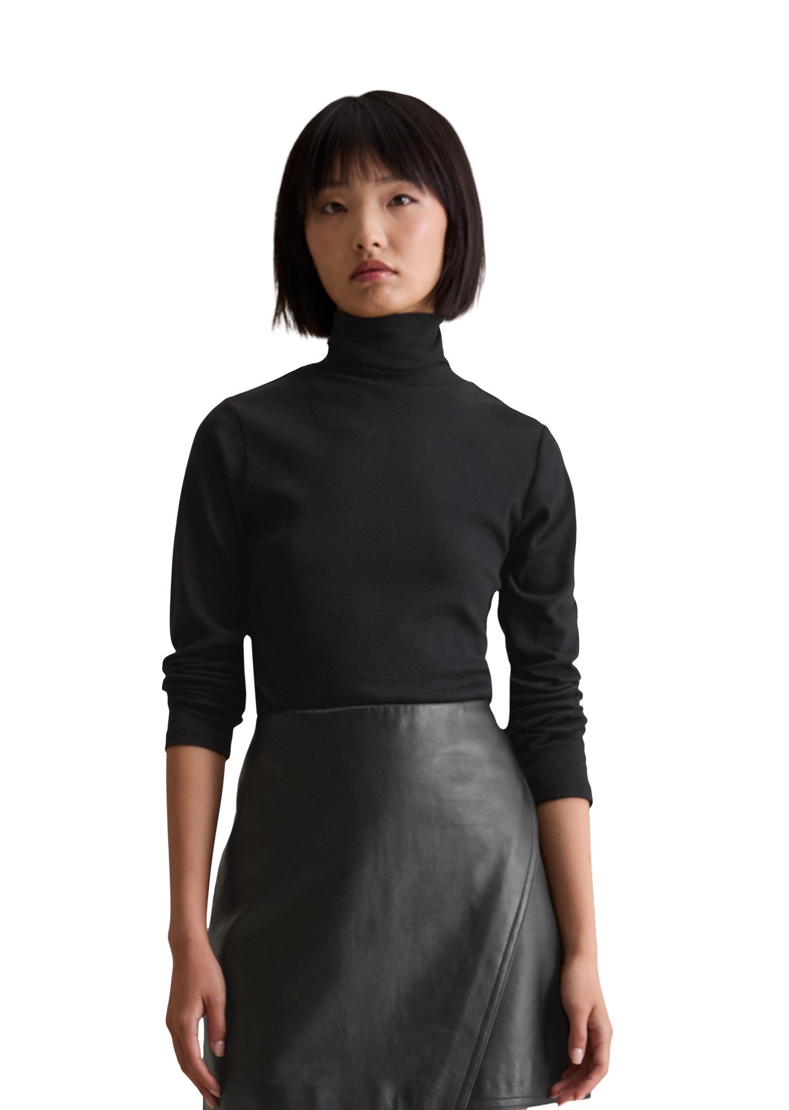 Marc O'Polo DENIM Langarmshirt aus softem Ripp-Jersey günstig online kaufen