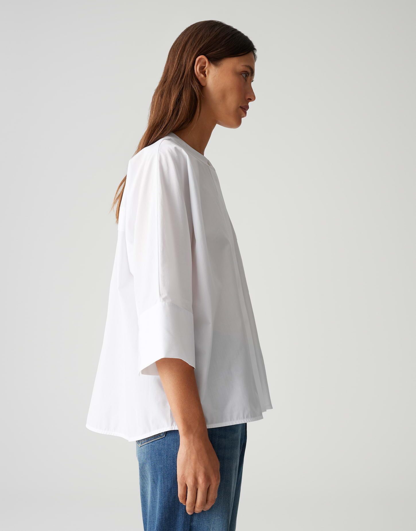 OPUS PANTS Kurzarmbluse FRUNA Oversize aus nachhaltiger Baumwolle