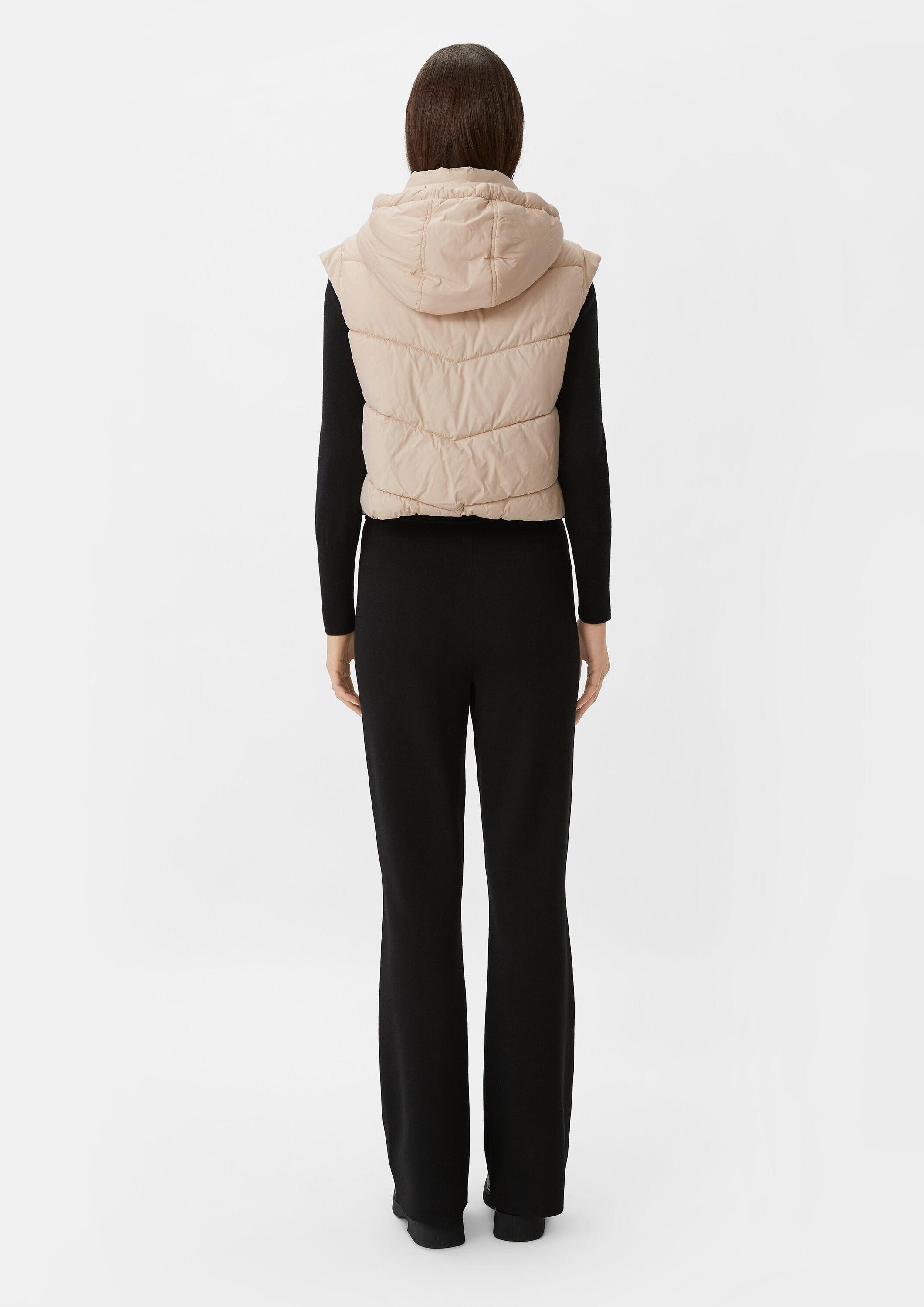 comma Outdoorjacke Outdoor-Weste Weste mit abnehmbarer Kapuze